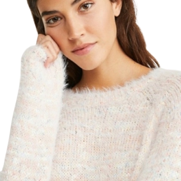 Lou & Grey Soft Cream Sweater Size M Loose Fit Soft Closet Staple Wool Blend - Picture 1 of 7